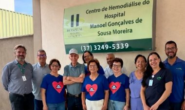Hospital Manoel Gonçalves recebe doação de TV para setor de Hemodiálise