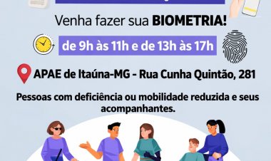 Justiça Eleitoral Itinerante em Itaúna: Cadastramento Biométrico na APAE