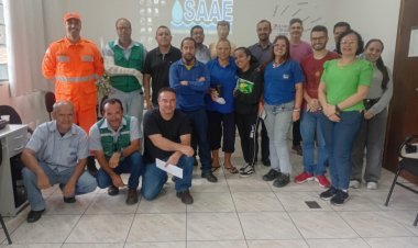 TREINAMENTO - Servidores do SAAE recebem aulas de primeiros socorros