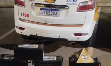 PM recupera baterias furtadas de operadora e detém comerciante em Itaúna