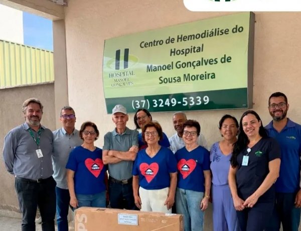 Hospital Manoel Gonçalves recebe doação de TV para setor de Hemodiálise