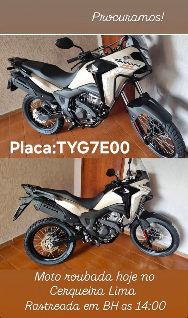​Residência é alvo de criminosos no bairro Cerqueira Lima; moto zero quilômetro e quantia em dinheiro foram levadas