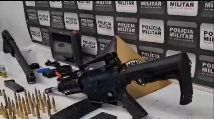 PM desarticula quadrilha e apreende fuzil de guerra em Divinópolis