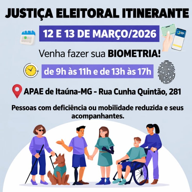 Justiça Eleitoral Itinerante em Itaúna: Cadastramento Biométrico na APAE