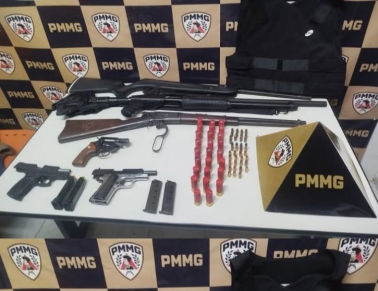 Polícia Militar apreende arsenal em Igaratinga após denúncia de violência doméstica