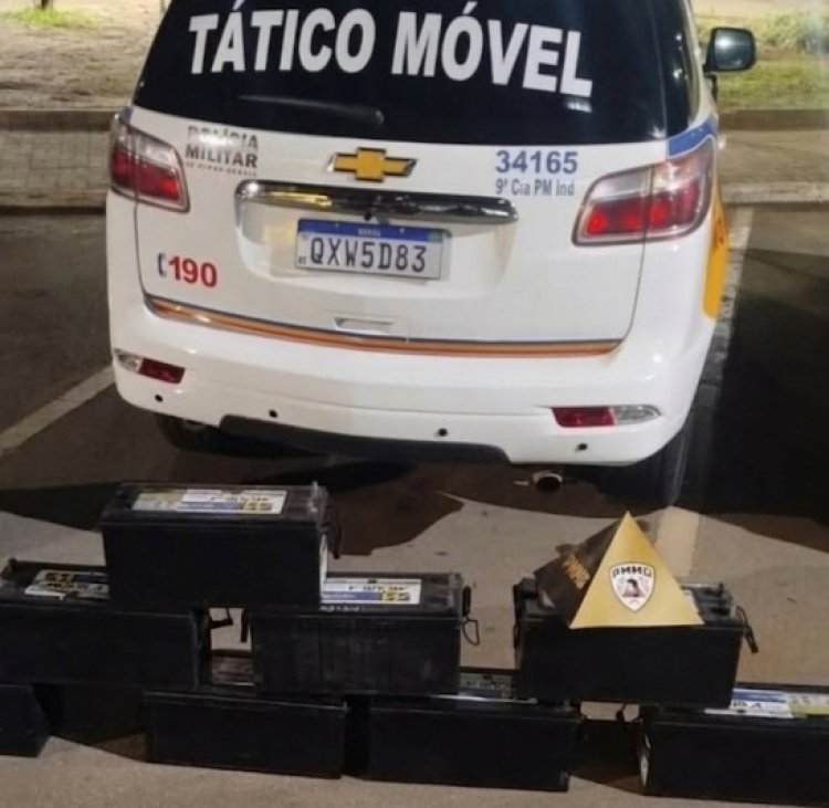 PM recupera baterias furtadas de operadora e detém comerciante em Itaúna