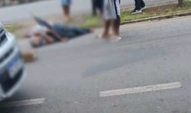 TRÂNSITO - Homem morre e motoqueiro fica gravemente ferido