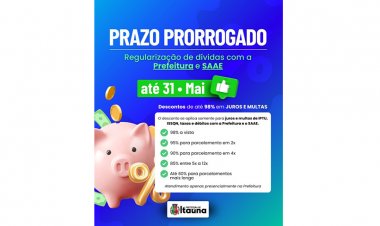 PRORROGADO - Ainda dá tempo de  quitar suas dívidas