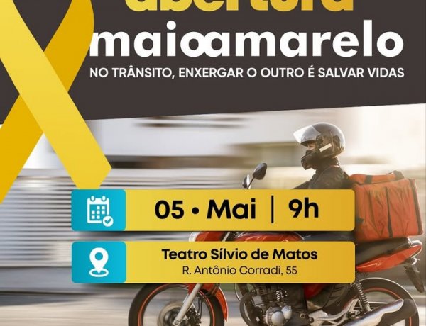 Itaúna abre campanha "Maio Amarelo" com evento no Teatro Sílvio de Matos