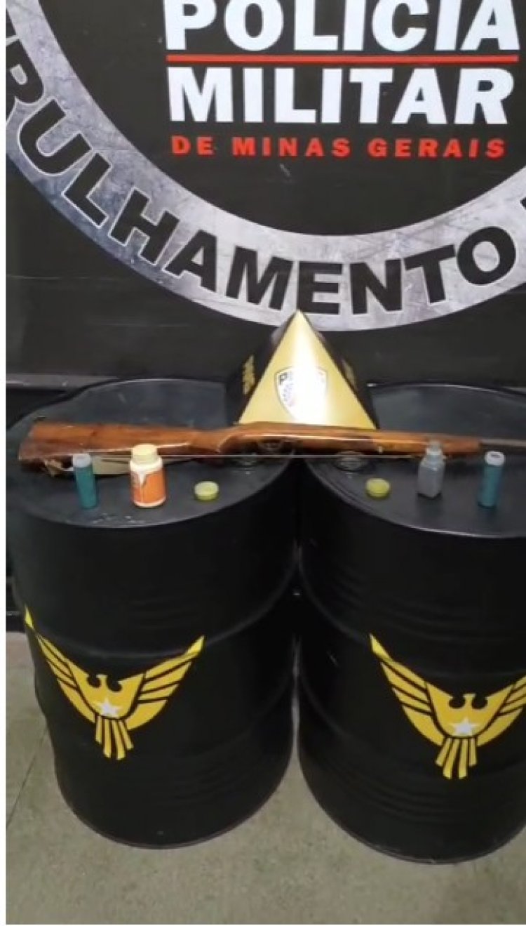 Briga e ameaça com espingarda