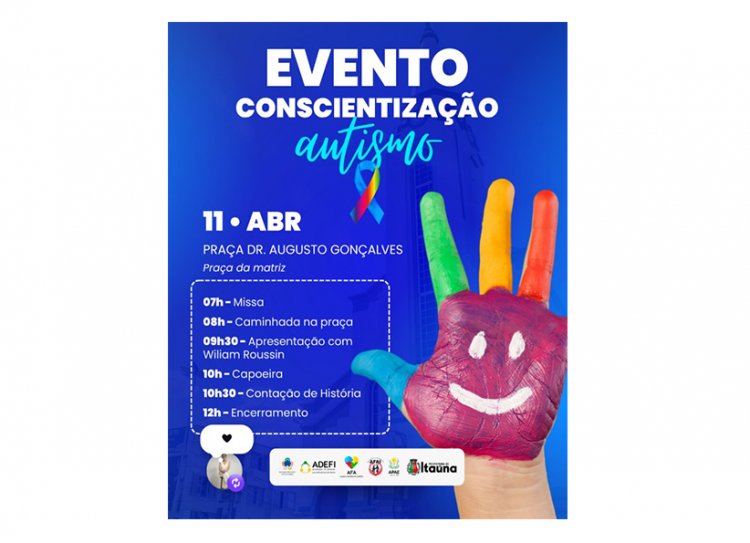CONSCIENTIZAÇÃO - Evento na  Praça da Matriz  sobre autismo