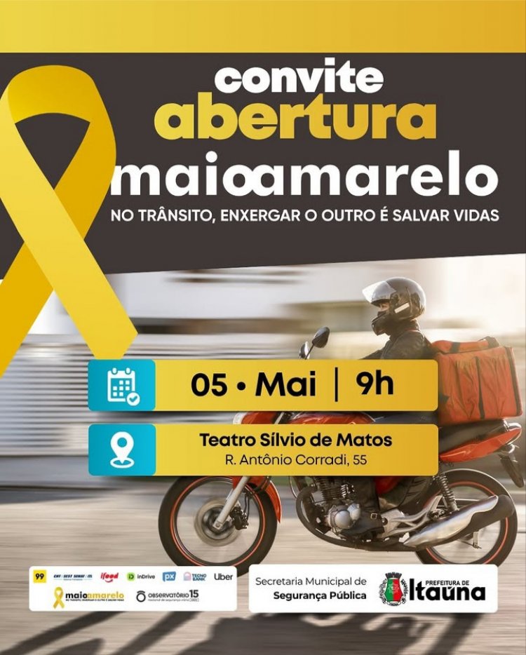 Itaúna abre campanha "Maio Amarelo" com evento no Teatro Sílvio de Matos
