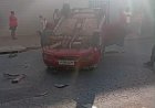 Capotamento na Vila Tavares mobiliza motoristas na tarde desta quarta-feira