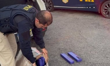 PRF apreende 35 kg de maconha escondidos em Fiat Uno na BR-262