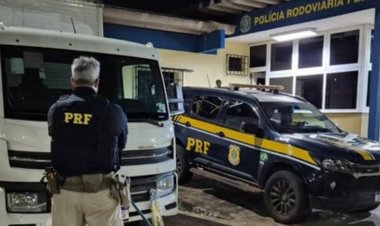 PRF recupera caminhão clonado após perseguição na BR-381; motorista fugiu