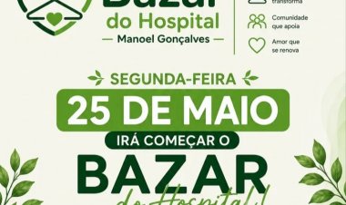 Hospital Manoel Gonçalves promove bazar beneficente a partir de 25 de maio em Itaúna