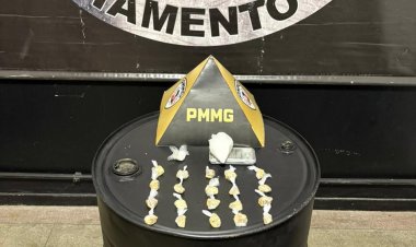 TRÁFICO - PM apreende crack e cocaína no Veredas