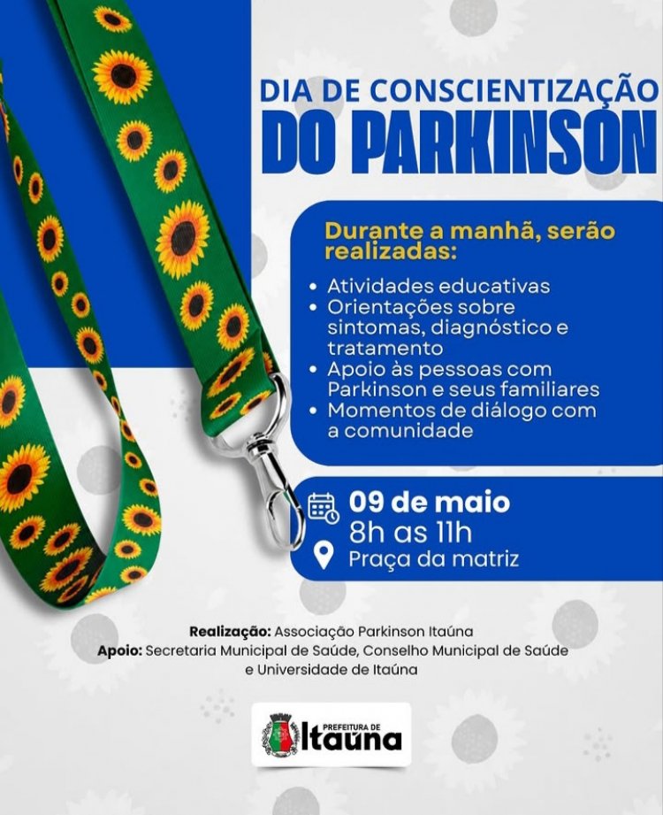 Prefeitura promove ação de conscientização sobre a Doença de Parkinson neste sábado
