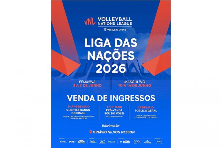 Ingressos para a Liga das Nações de Vôlei 2026