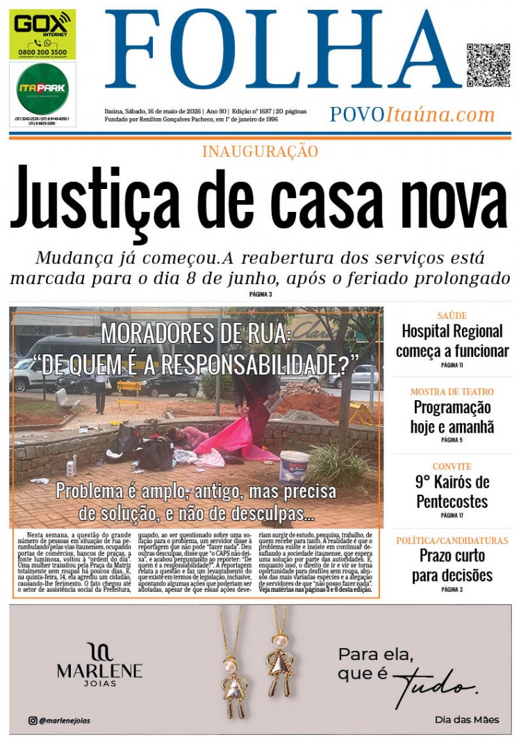 EDIÇÃO ITAÚNA - 1687 - 16-05