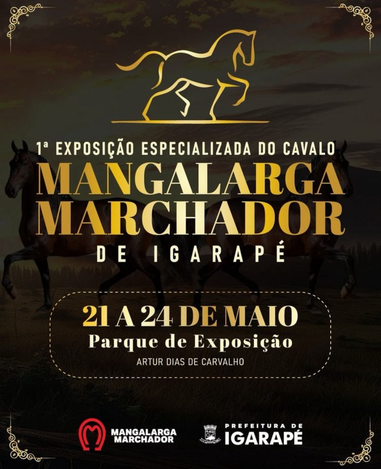 Igarapé recebe exposição do Cavalo Mangalarga Marchador a partir desta quarta-feira