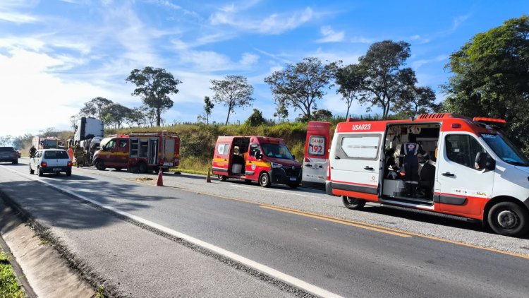 Grave acidente na MG-050 deixa jovem preso às ferragens em Pedra do Indaiá