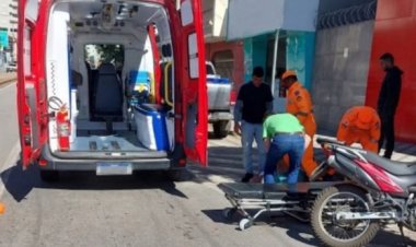 Acidente na Jove Soares deixa motociclista ferido no Centro de Itaúna