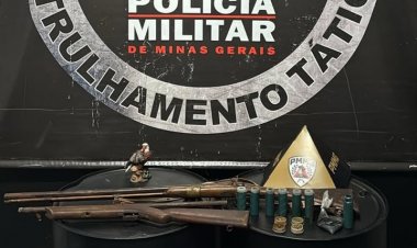 Denúncia de tiros termina em prisão de jovem e apreensão de arsenal e BMW em Brumadinho