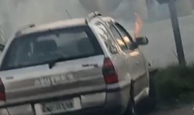 Acidente deixa veículo em chamas na MG-050, entre Itaúna e Divinópolis