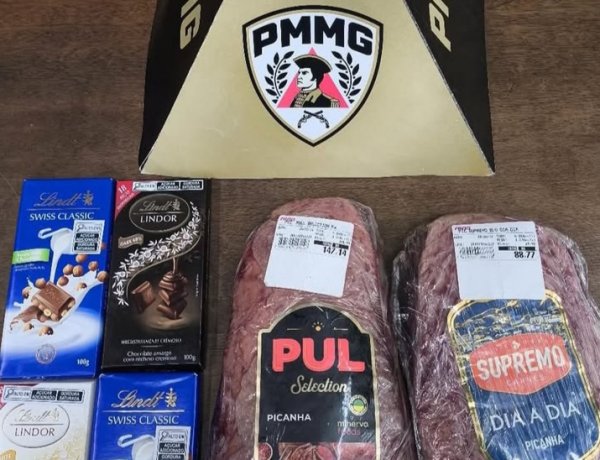 Polícia prende homem em Itaúna por furto de picanha e chocolates