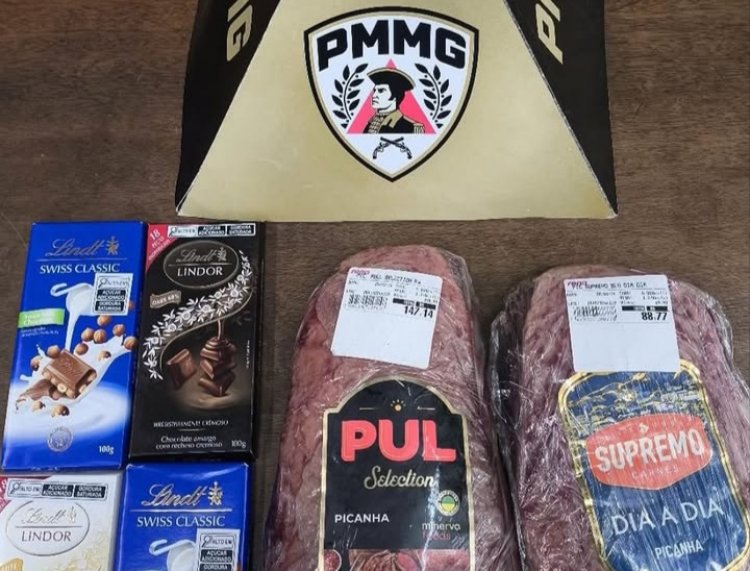 Polícia prende homem em Itaúna por furto de picanha e chocolates