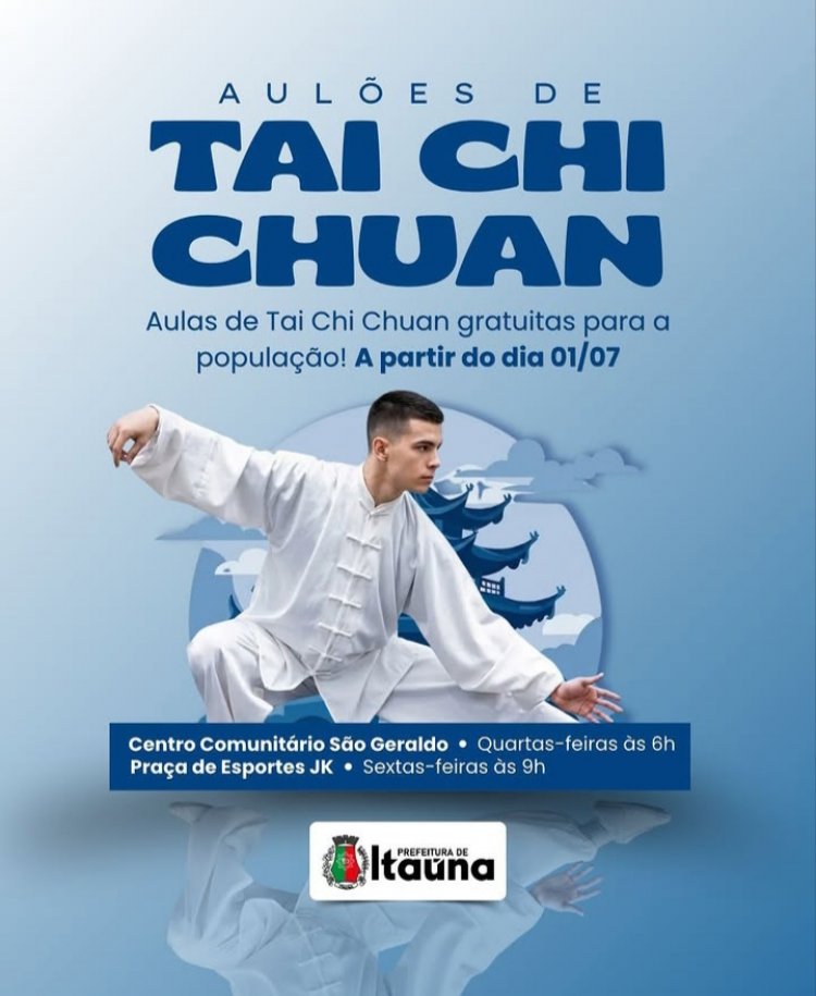 Prefeitura de Itaúna amplia horários de aulas gratuitas de Tai Chi Chuan