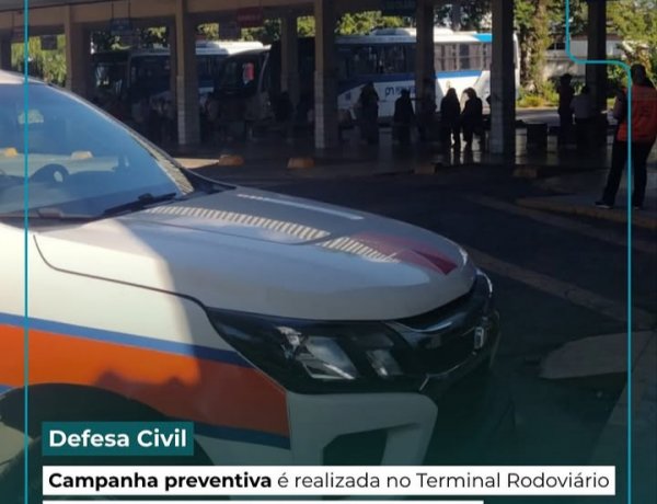 Defesa Civil de Itaúna realiza campanha educativa na rodoviária e pontos de grande movimento
