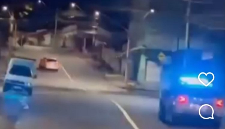 Vídeo registra perseguição policial em alta velocidade no bairro Morada Nova
